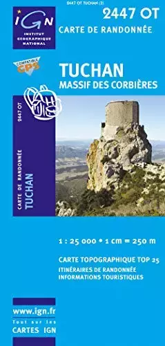 Couverture du produit · Tuchan, Massif des Corbières : 1/25 000