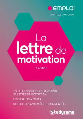 Couverture du produit · La lettre de motivation: 3e édition