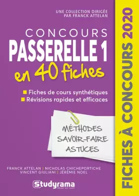 Couverture du produit · Concours passerelle 1 en 40 fiches