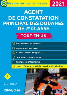 Couverture du produit · Agent principal de constatation des douanes de 2e classe