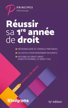 Couverture du produit · Réussir sa 1re année de droit