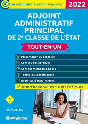 Couverture du produit · Adjoint administratif principal de 2e classe de l'état: 2022