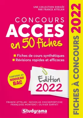Couverture du produit · CONCOURS ACCES EN 50 FICHES: 2022