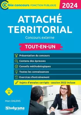 Couverture du produit · Attaché territorial – Concours externe: Tout-en-un