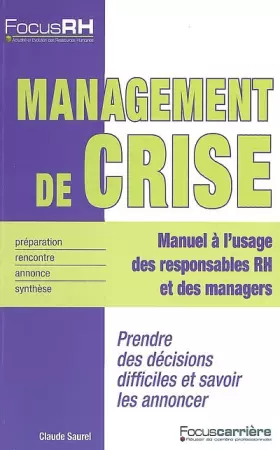 Couverture du produit · Management de crise
