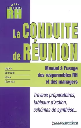 Couverture du produit · La conduite de réunion