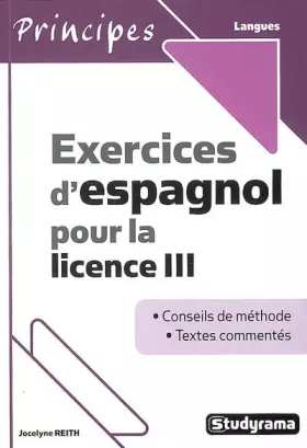 Couverture du produit · Exercices d'Espagnol pour la Licence III