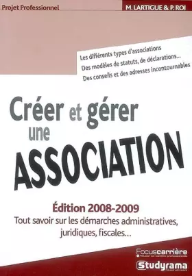 Couverture du produit · Créer et gérer une association