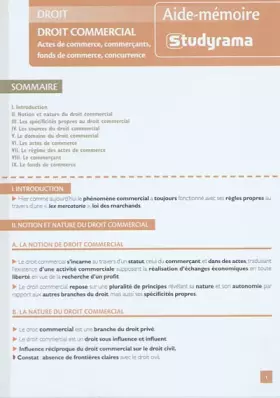 Couverture du produit · Droit commercial