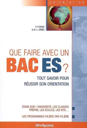 Couverture du produit · Que faire avec un bac ES ?