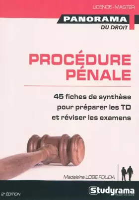 Couverture du produit · Procédure pénale