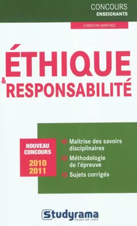 Couverture du produit · Ethique et responsabilité