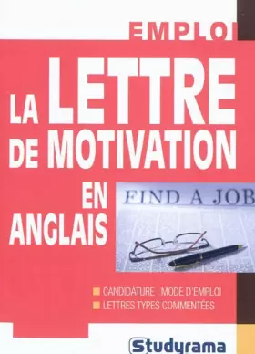 Couverture du produit · La lettre de motivation en anglais