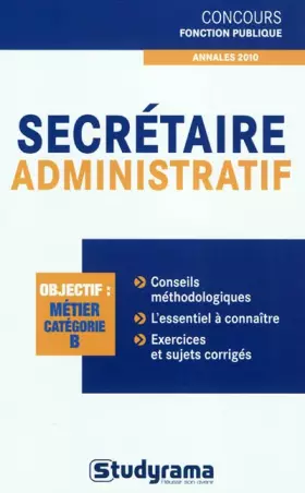 Couverture du produit · Secrétaire administratif cat.B