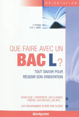 Couverture du produit · Que faire avec un bac L ?