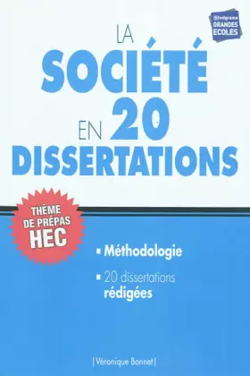 Couverture du produit · La société en 20 dissertations