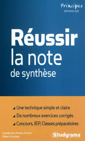 Couverture du produit · Réussir la note de synthèse