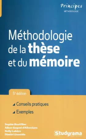 Couverture du produit · Méthodologie de la thèse et du mémoire