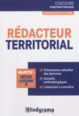 Couverture du produit · Rédacteur territorial