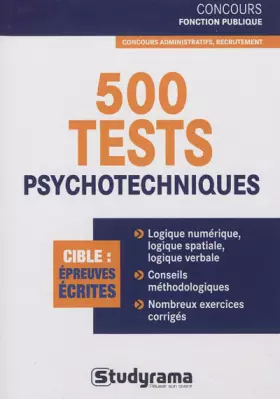 Couverture du produit · 500 tests psychotechniques