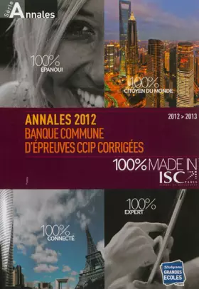 Couverture du produit · Annales HEC : Banque commune d'épreuves CCIP corrigées