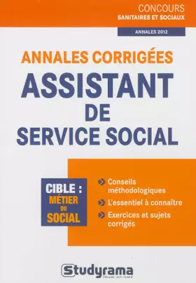 Couverture du produit · Annales corrigées assistant de service social