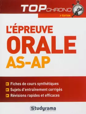 Couverture du produit · L'épreuve orale AS-AP
