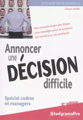 Couverture du produit · Annoncer une décision difficile
