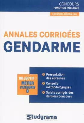 Couverture du produit · Annales corrigées gendarme
