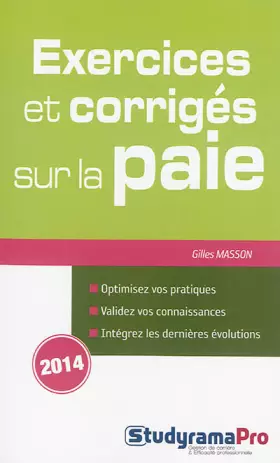 Couverture du produit · Exercices et corrigés sur la paie
