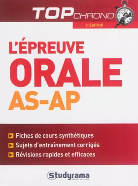 Couverture du produit · L'épreuve orale AS-AP