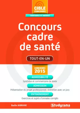 Couverture du produit · Concours cadre de santé