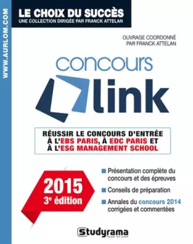 Couverture du produit · Réussir le concours Link - Edition 2015