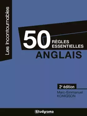 Couverture du produit · Anglais : 50 règles essentielles