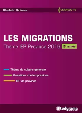 Couverture du produit · Les migrations : Thème iep province 2016 (2e année)