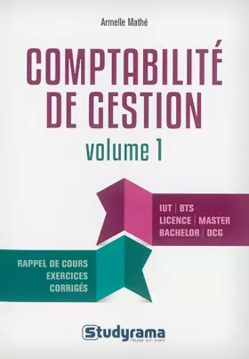 Couverture du produit · Comptabilité de gestion: Volume 1, Coûts et performances