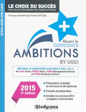 Couverture du produit · Réussir le concours Ambitions + - Edition 2015