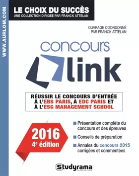 Couverture du produit · Réussir le concours Link : Concours 2016