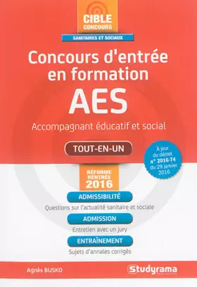 Couverture du produit · Concours d'entrée AES - Accompagnant éducatif et social