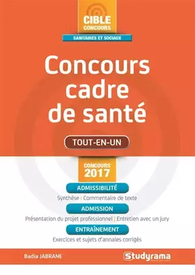 Couverture du produit · Concours Cadre de Sante 2017