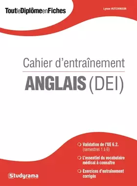 Couverture du produit · Cahier d'entraînement anglais: Validation UE 6.2 semestre 1 à 6