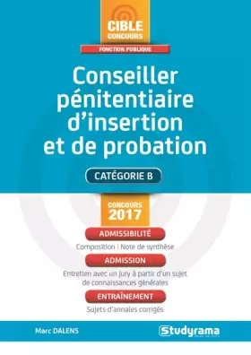 Couverture du produit · Conseiller pénitentiaire d'insertion et de probation