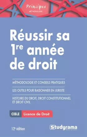 Couverture du produit · Reussir sa 1re année de droit