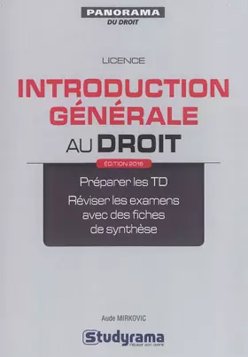 Couverture du produit · Introduction générale au droit