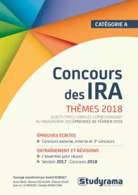 Couverture du produit · Concours des IRA Thèmes 2018