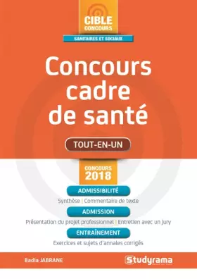 Couverture du produit · Concours cadre de santé