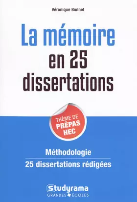 Couverture du produit · La mémoire en 25 dissertations