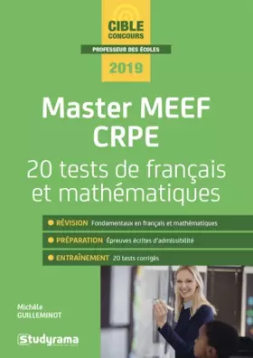 Couverture du produit · Master MEEF CRPE 20 tests de français et mathématiques: concours 2019
