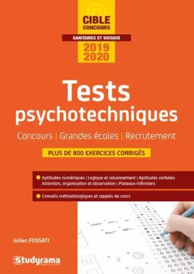 Couverture du produit · Tests psychotechniques 2019-2020