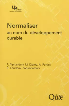 Couverture du produit · Normaliser au nom du développement durable